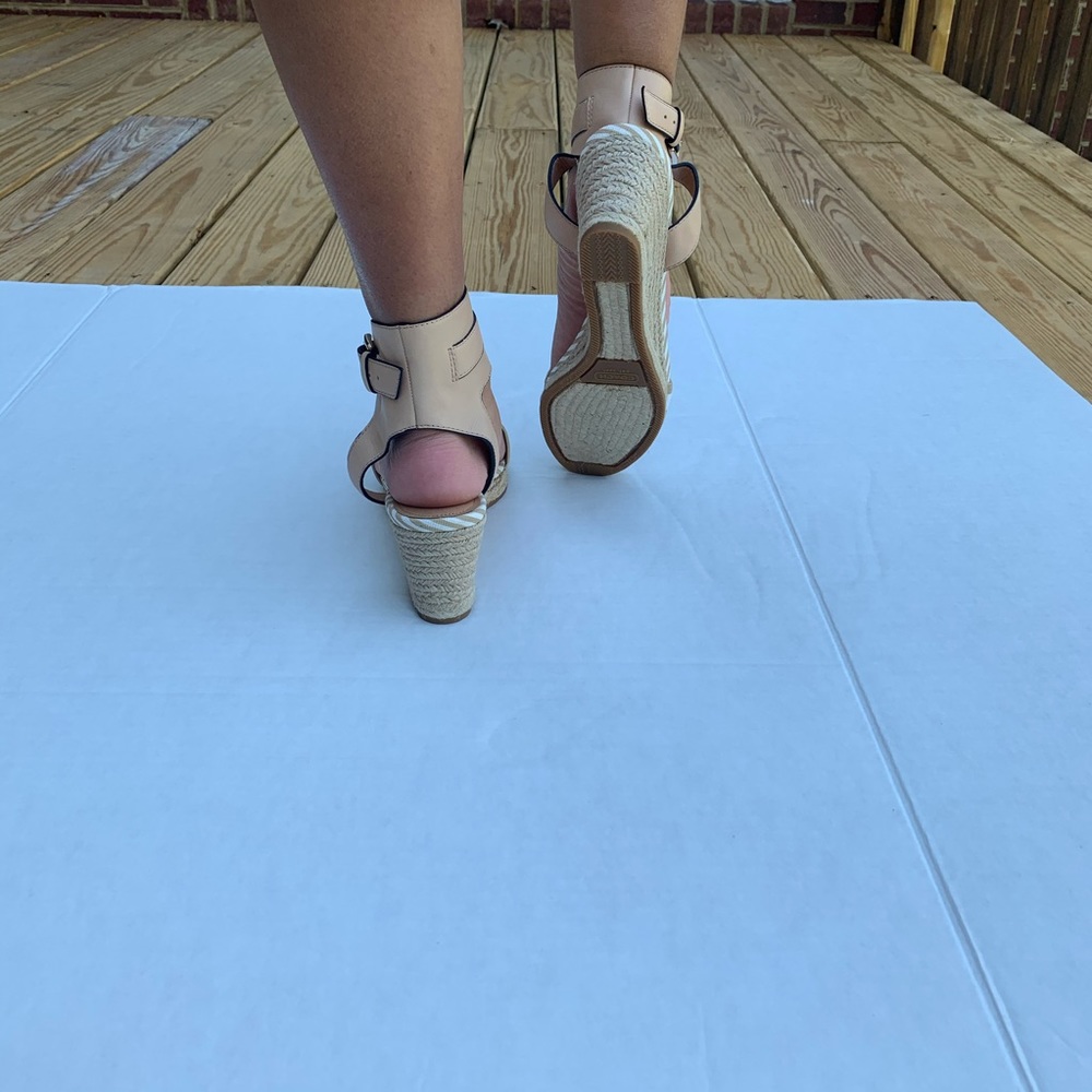 COACH Sandals beige w/ wedge heel 11B COACH SHOES